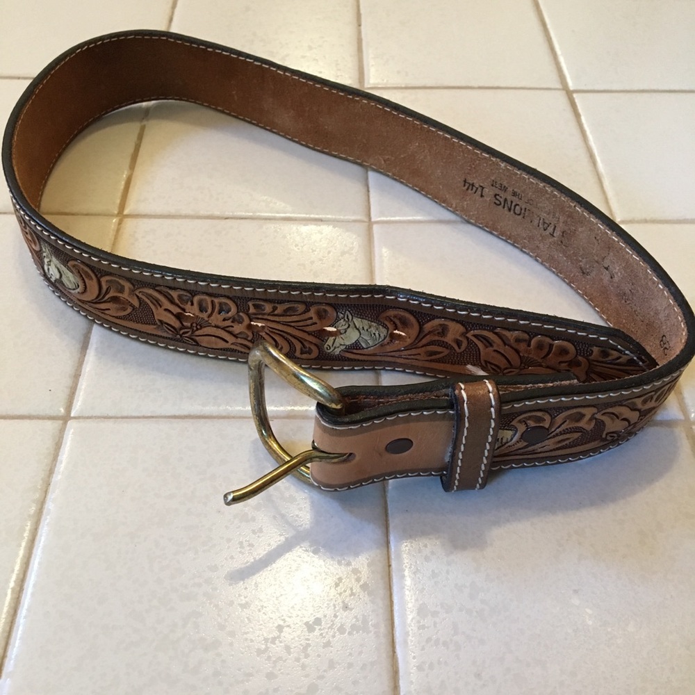 VINTAGE Stallions leather  belt